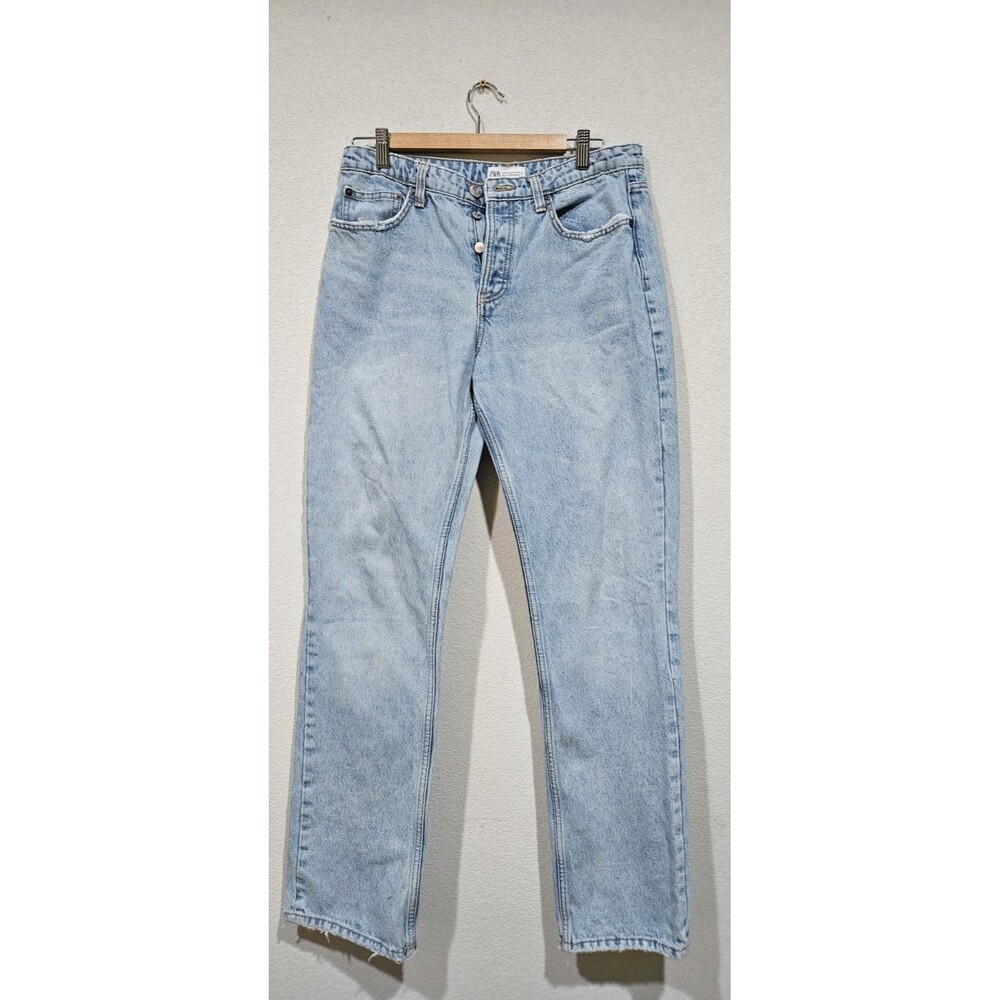 Zara Light Blue Straight Leg Jeans